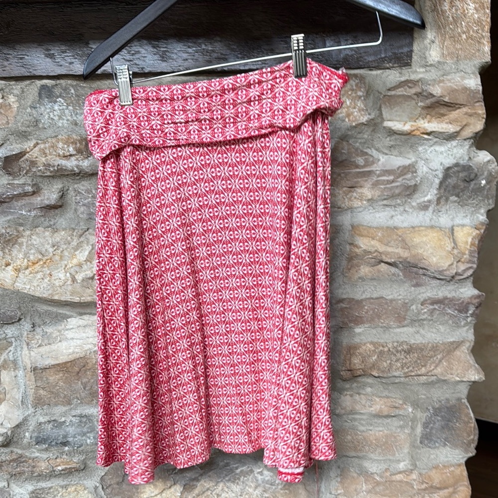 Max Studio Pink Smocked A-Line Skirt